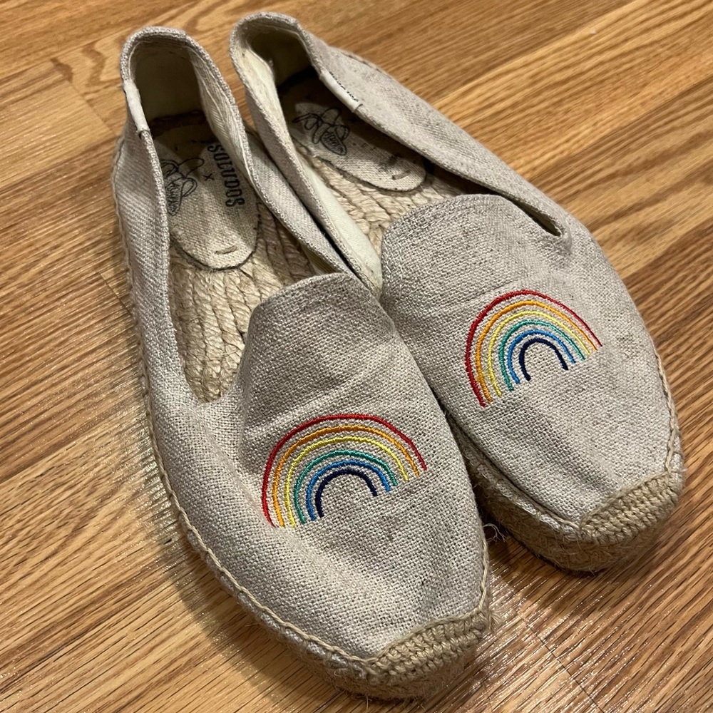 Rainbow‎ Soludos espadrilles 1” platforms sz 7.5